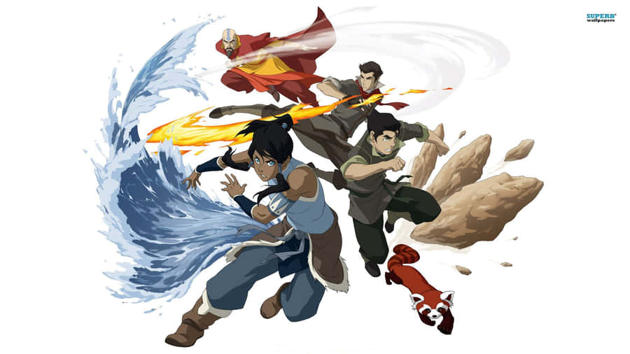 Korra Stands Tall As The Avatar, Ready To Defend The World Of Balance. Wallpaper