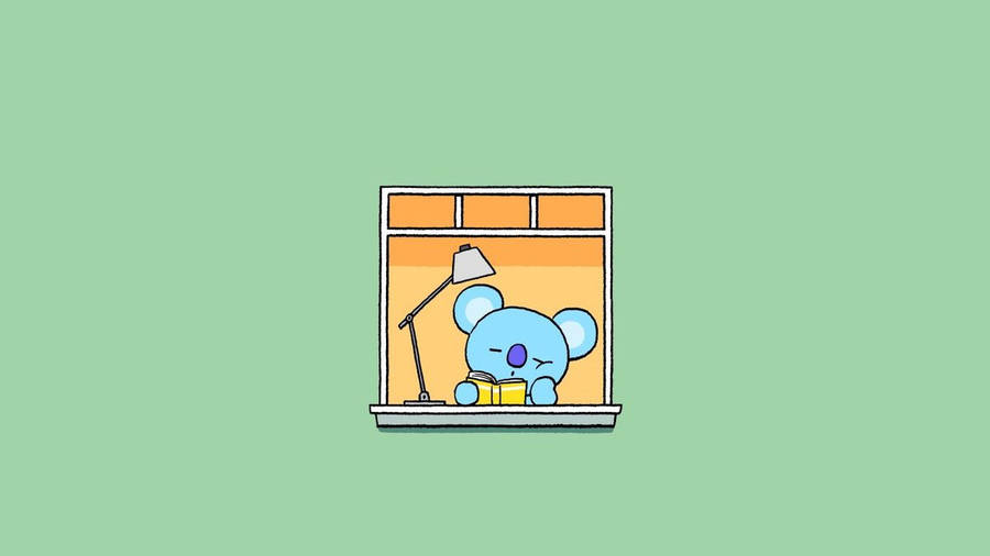 Koya Bt21 In Green Wallpaper