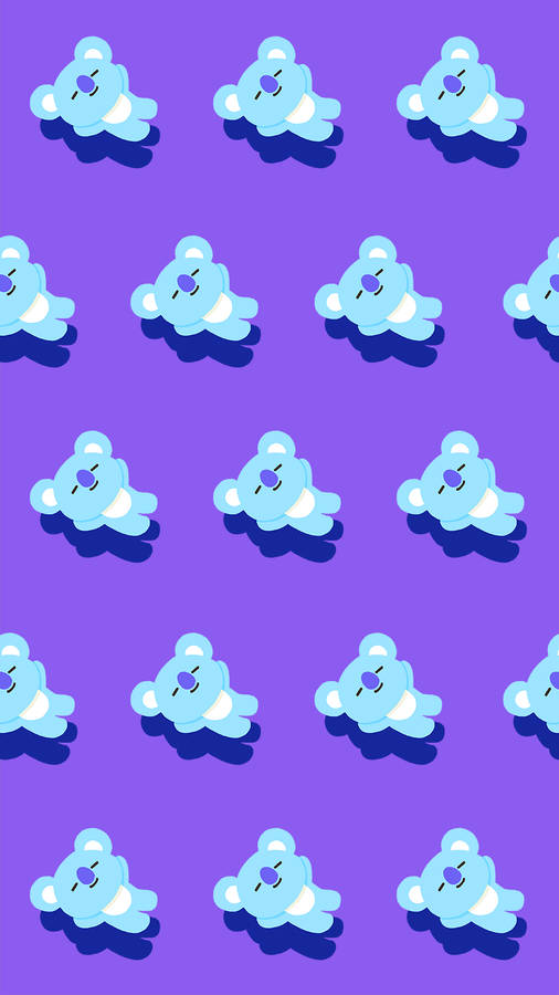 Koya Bt21 In Purple Wallpaper