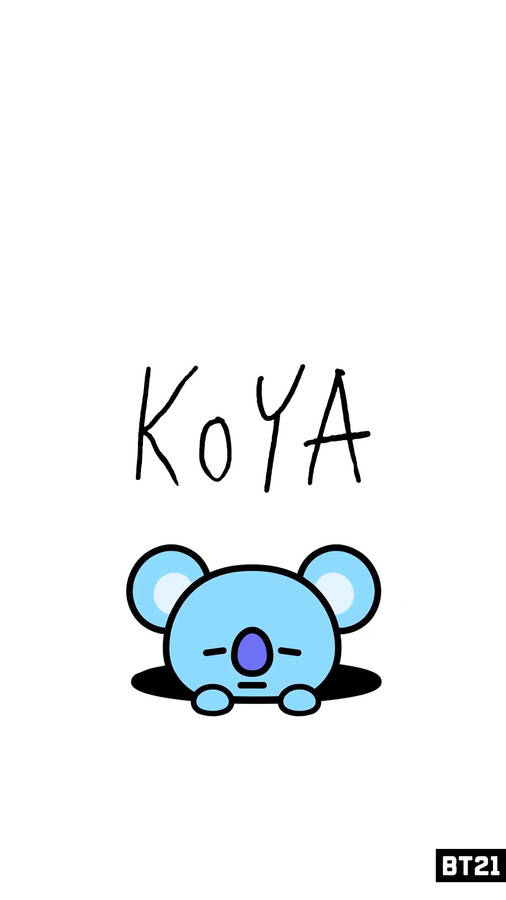 Koya Bt21 In White Wallpaper