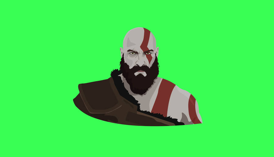 Kratos Green Vector Art Wallpaper