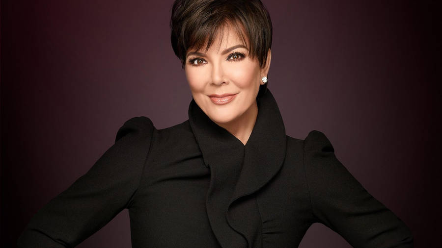 Kris Jenner Black Outfit Wallpaper