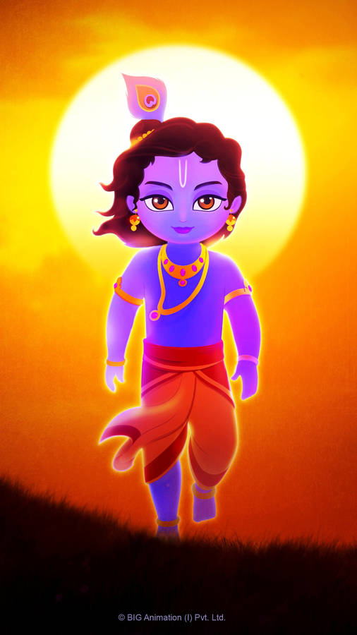 Krishna Hd Cartoon Wallpaper