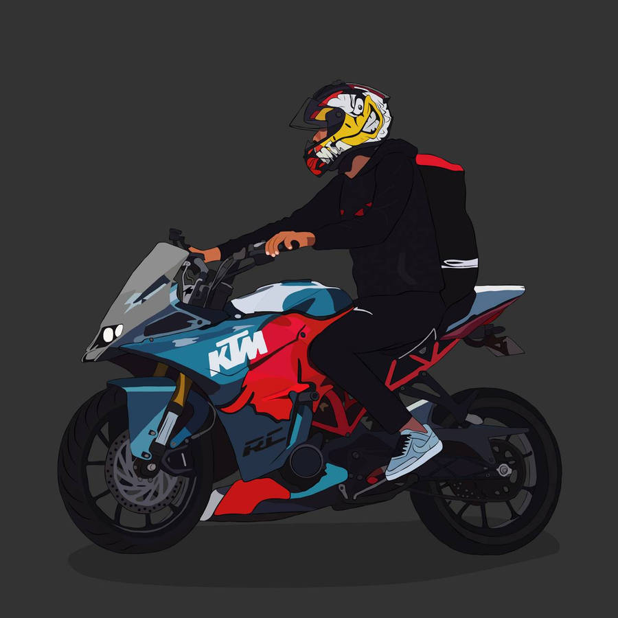 Ktm Rc 200 Digital Art Wallpaper