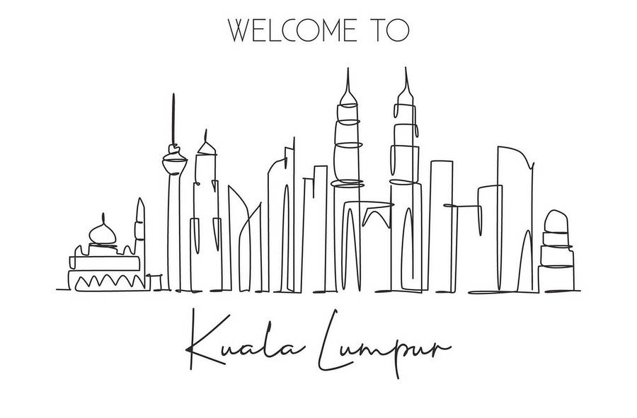 Kuala Lumpur City Drawing Wallpaper