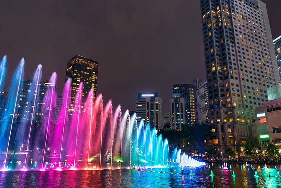 Kuala Lumpur Colored Water Wallpaper