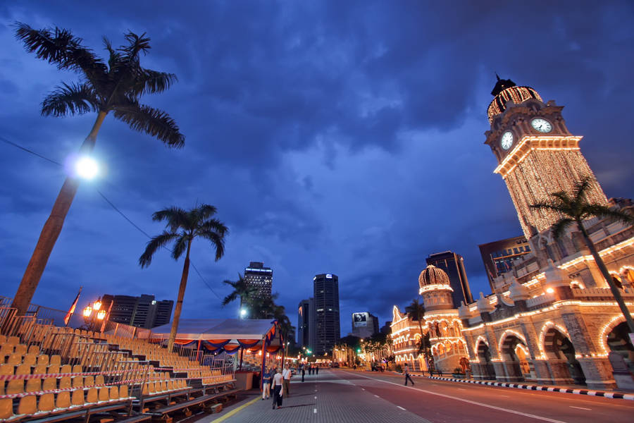 Kuala Lumpur Merdeka Square At Night Wallpaper