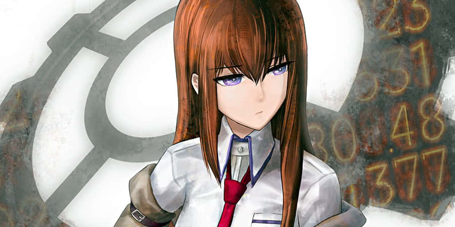 Kurisu Makise Giving A Thoughtful Pose In An Outdoor Setting. Wallpaper