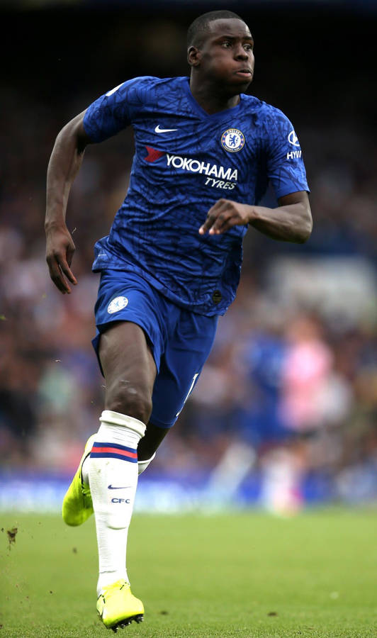 Kurt Zouma Chelsea Running Wallpaper