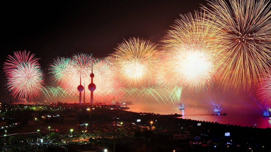 Kuwait Firework Display Wallpaper