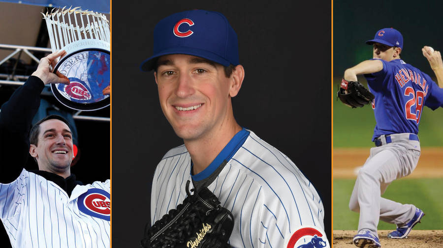 Kyle Hendricks Baseball Collage Wallpaper