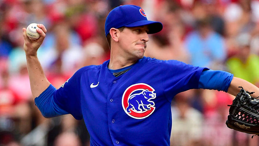 Kyle Hendricks Holding Baseball Wallpaper