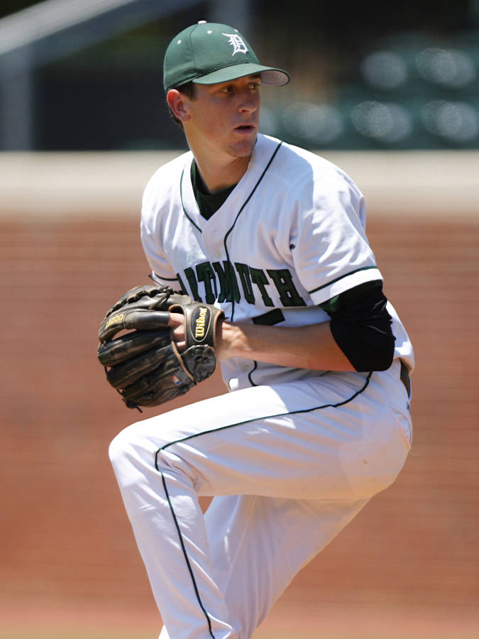 Kyle Hendricks In White Baseball Uniform Wallpaper