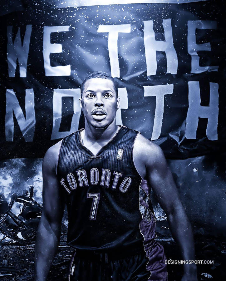 Kyle Lowry Blue Monochrome Wallpaper