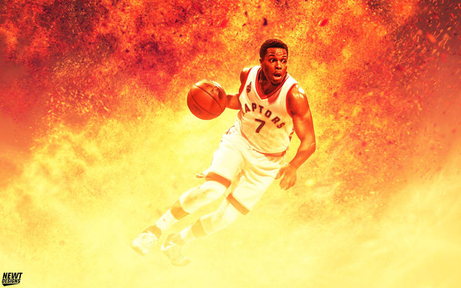 Kyle Lowry Flaming Desktop Wallpaper