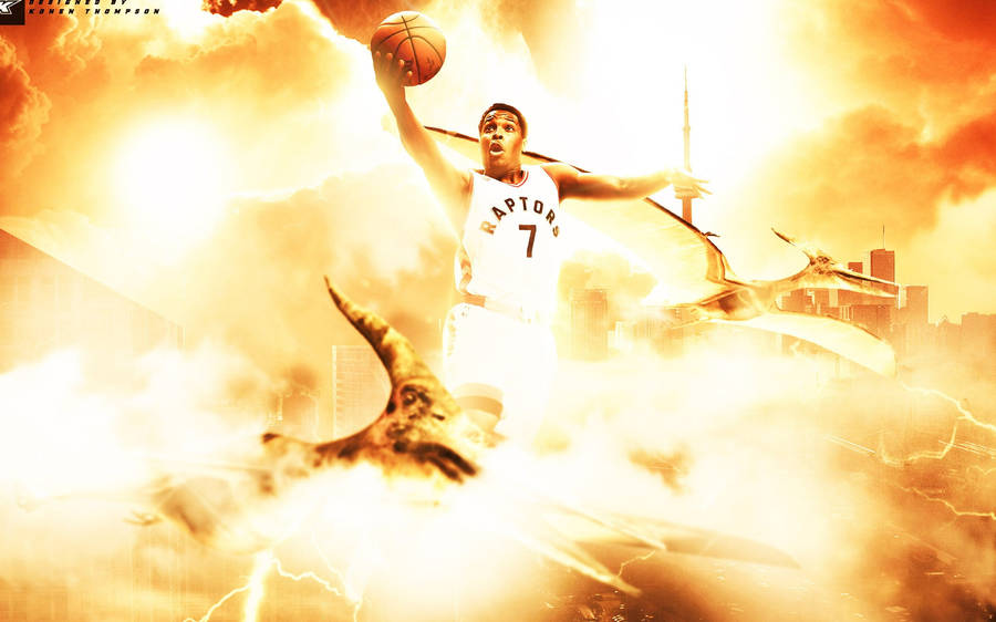 Kyle Lowry Lightning Sky Artwork Wallpaper