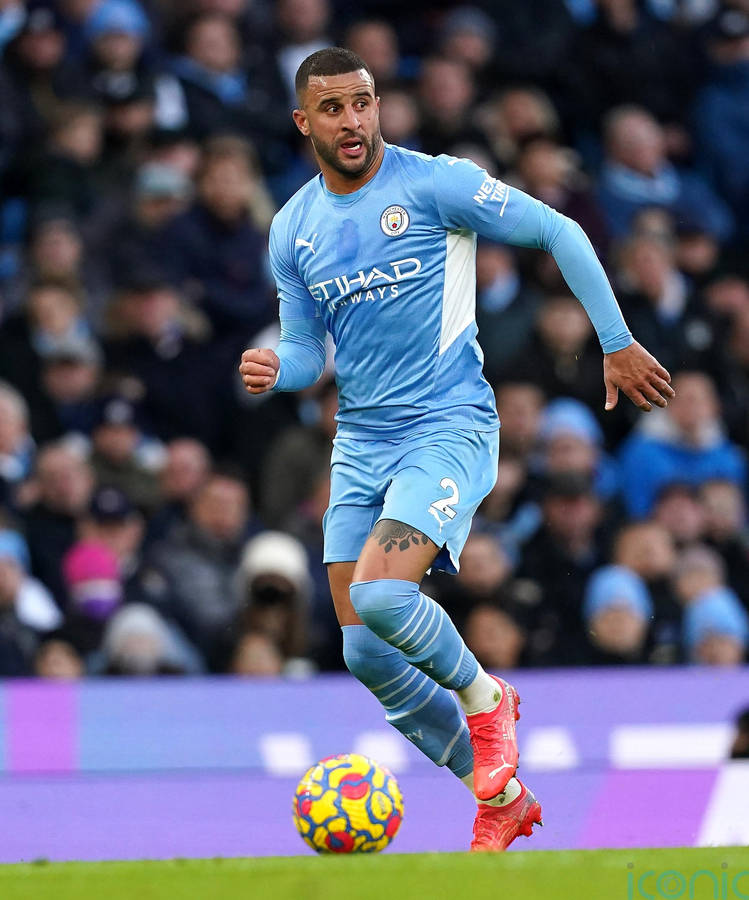 Kyle Walker Playing Football Wallpaper