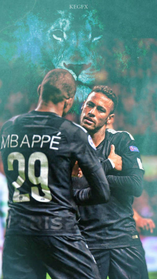 Kylian Mbappe 4k And Neymar Face To Face Wallpaper