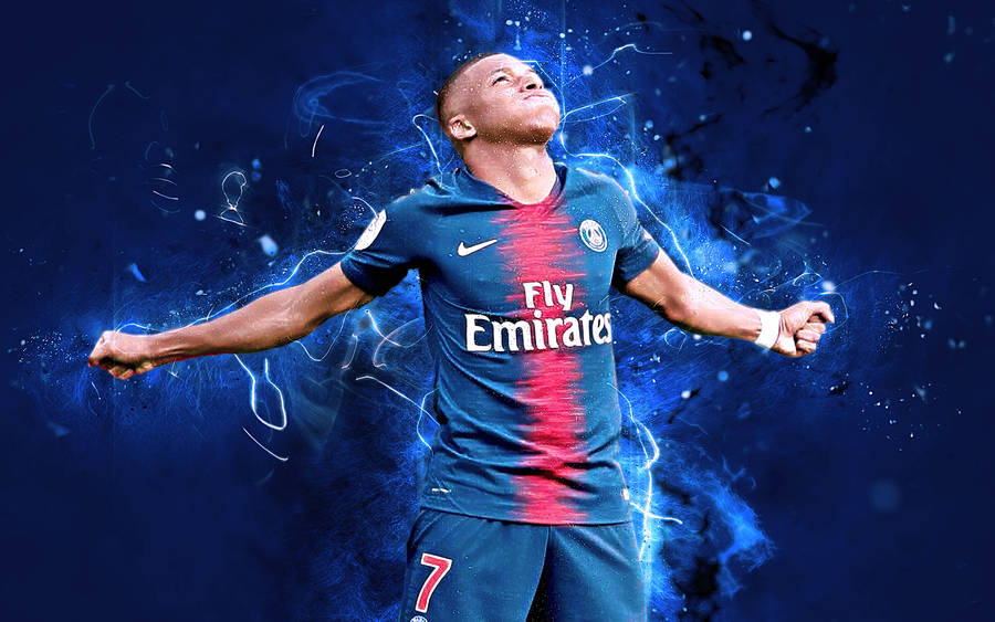 Kylian Mbappe 4k Digital Fanart Wallpaper