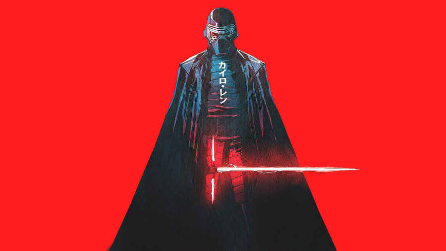 Kylo Ren Lightsaber Artwork Wallpaper