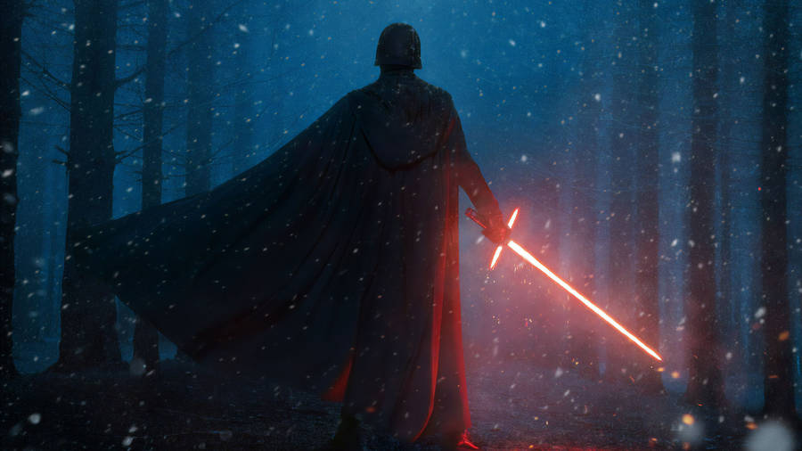 Kylo Ren Star Wars Forest Scene Wallpaper