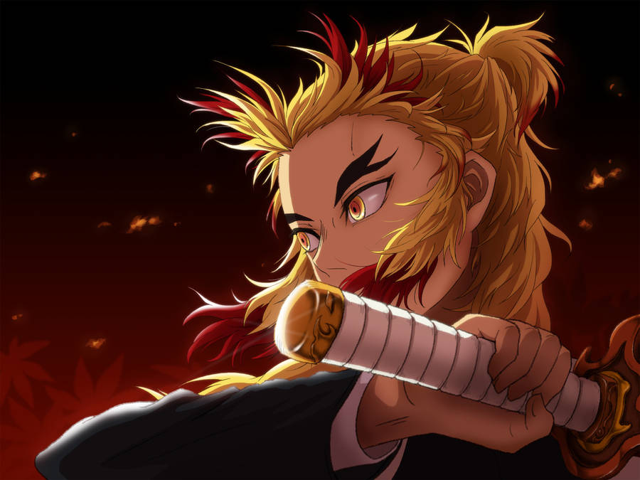 Kyojuro Rengoku With Sword Wallpaper