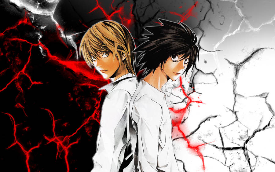 L Lawliet And Light Wallpaper