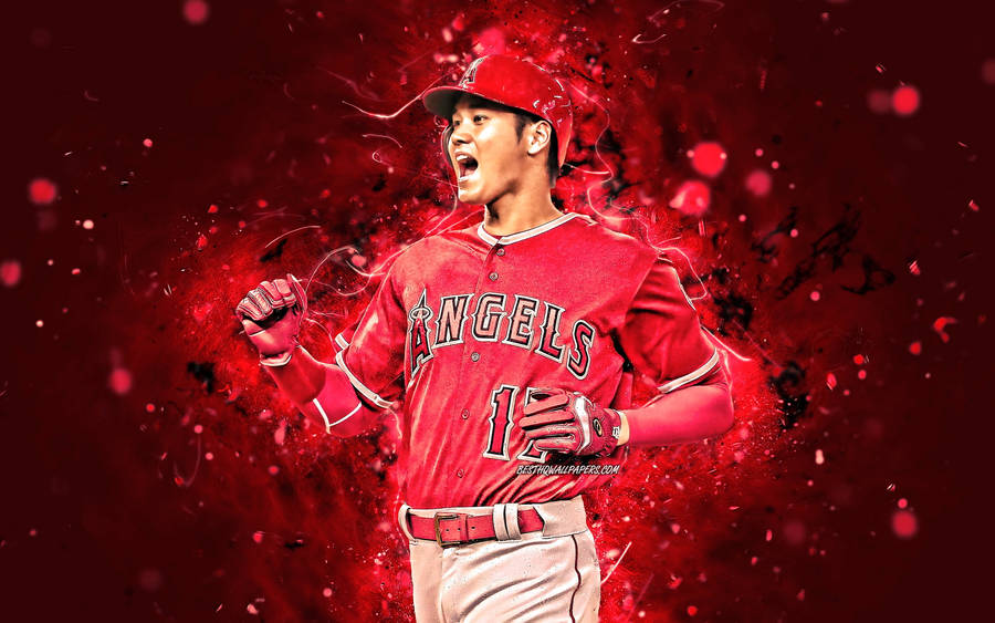 La Angels Player Shohei Ohtani Fanart Wallpaper