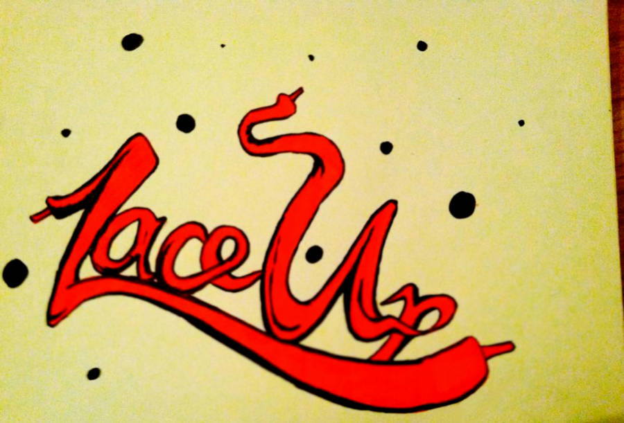 Lace Up Logo Drawing Wallpaper