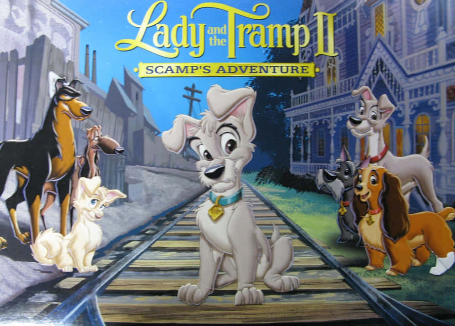 Lady And The Tramp Romantic Spaghetti Moment Wallpaper