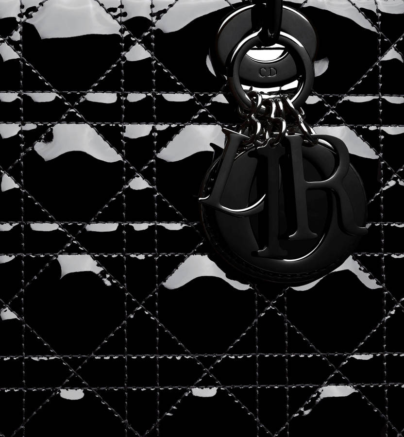 Lady Dior Designer Bag Logo Wallpaper