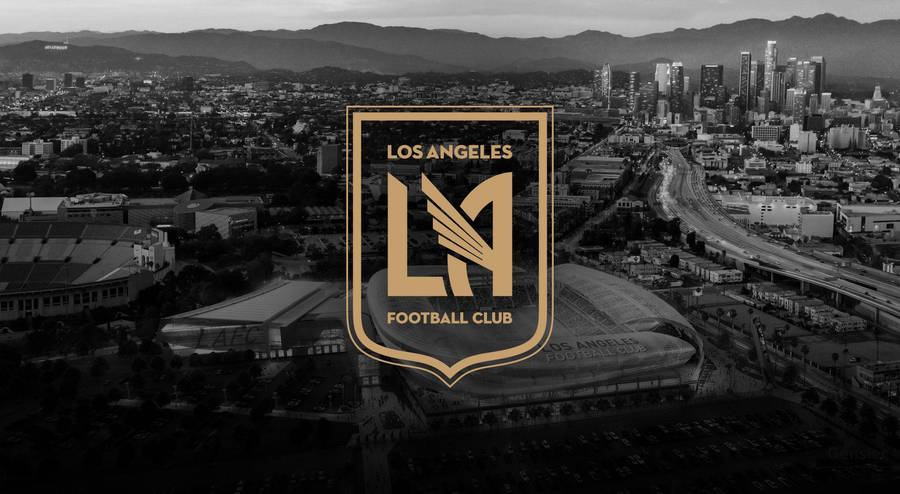 Lafc Logo With Black And White City Wallpaper