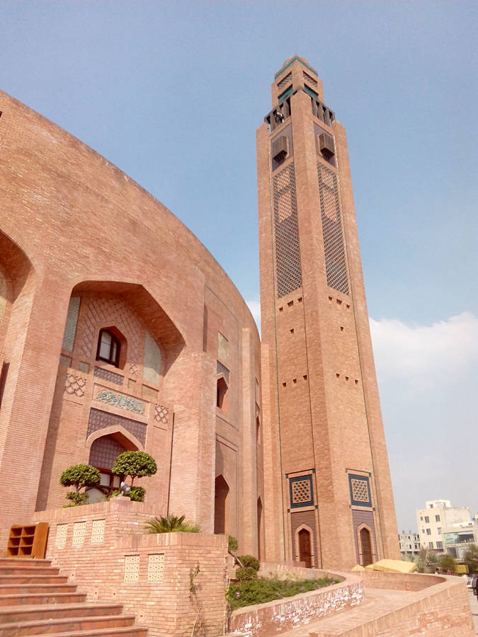 Lahore Grand Jamia Mosque Tower Wallpaper