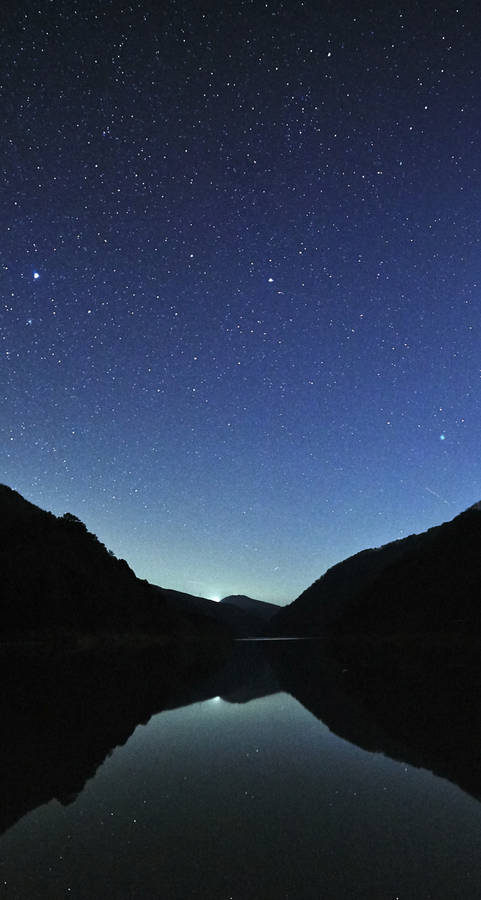 Lake At Night Whatsapp Chat Wallpaper