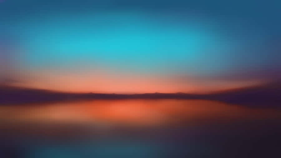 Lake View In Orange And Teal Wallpaper