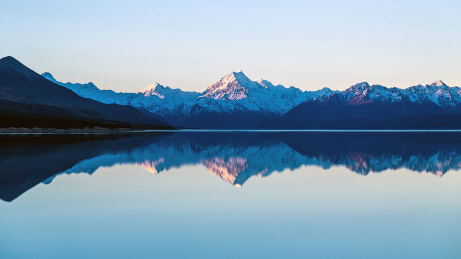 Lake With Snowy Mountains Imac 4k Wallpaper