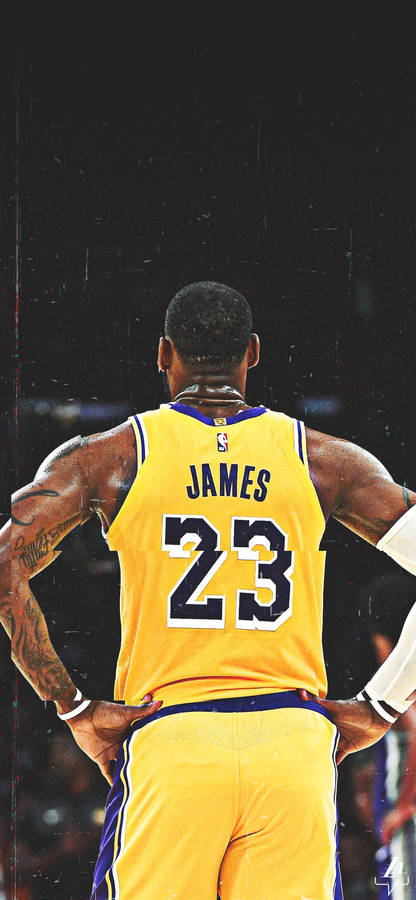 Lakers Lebron James Back Jersey Wallpaper