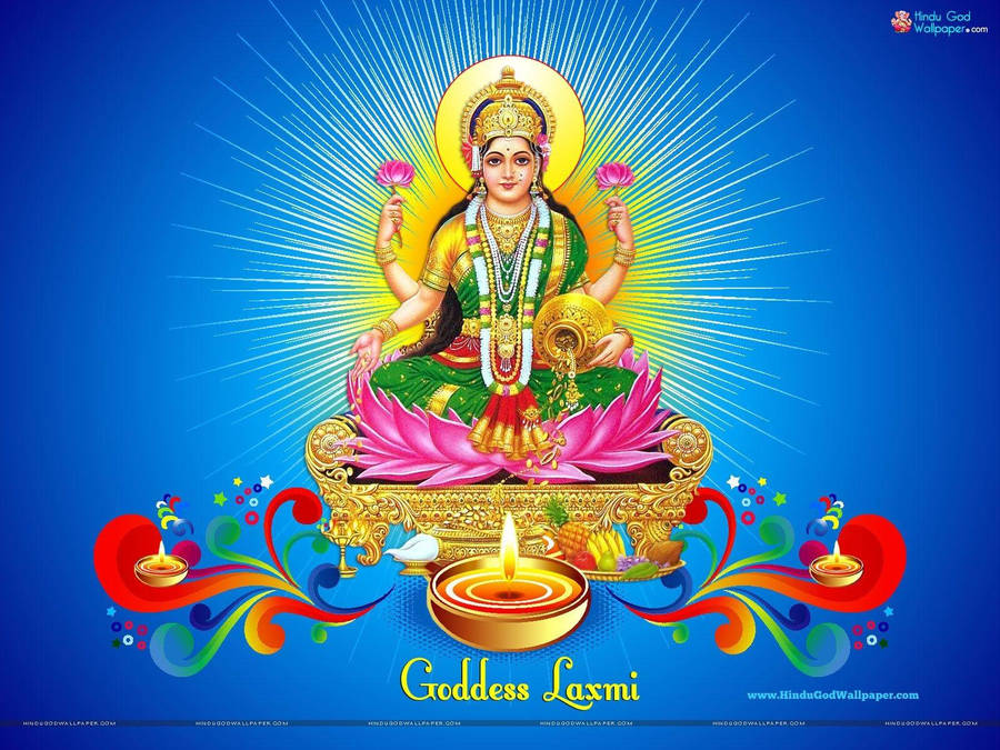 Lakshmi Of Hindu Mythology Wallpaper