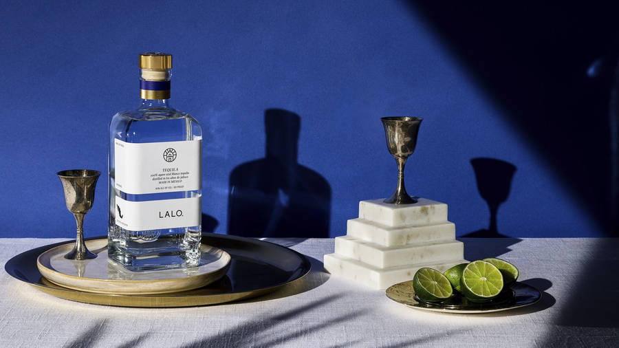 Lalo Tequila On Blue Background Wallpaper