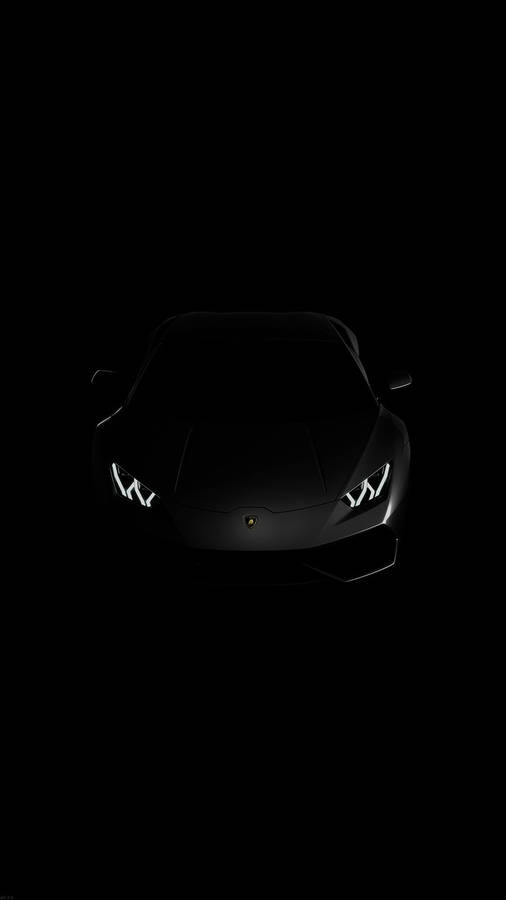 Lamborghini Iphone Black Aesthetic Hidden In Shadows Wallpaper