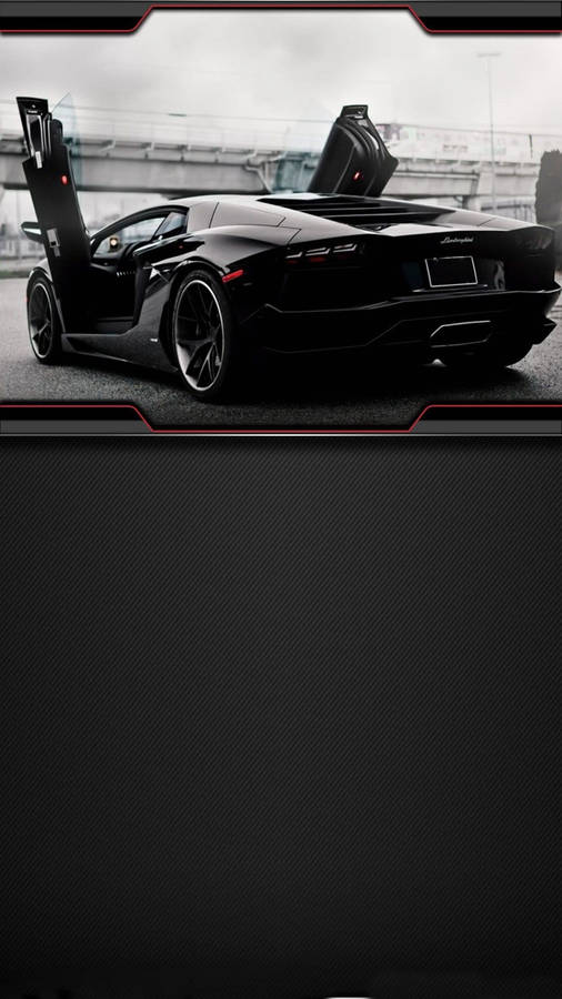 Lamborghini Iphone Black Aesthetic Open Doors Wallpaper