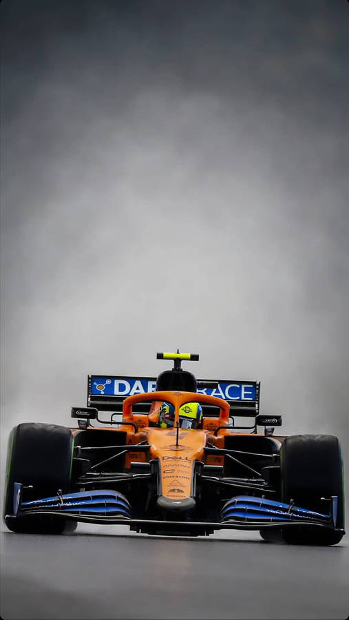 Lando Norris Smoky Background Wallpaper