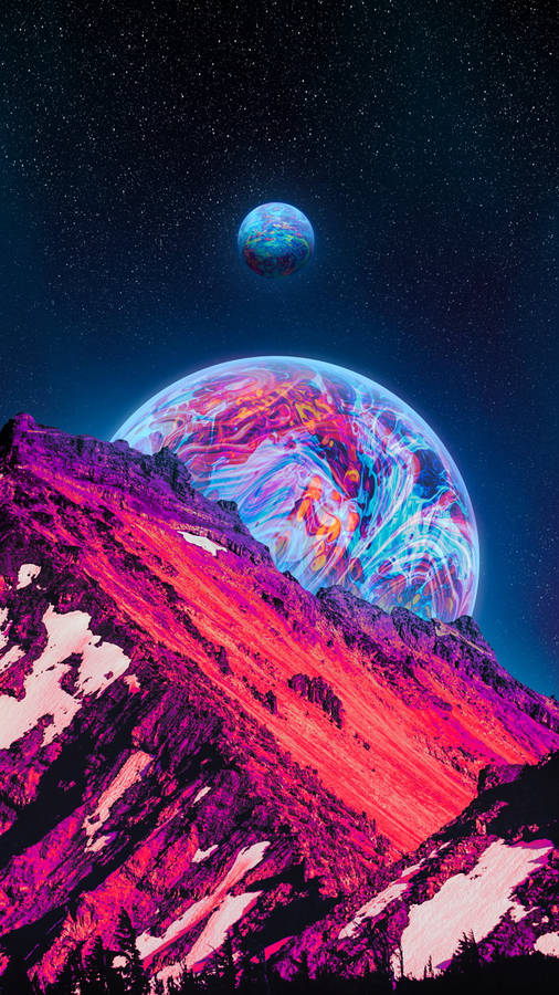 Landscape Neon Aesthetic Iphone Wallpaper