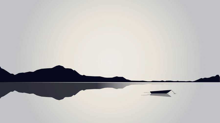 Landscape White Minimalist Wallpaper