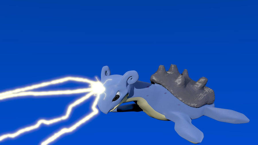 Lapras And Lightning Bolts Wallpaper