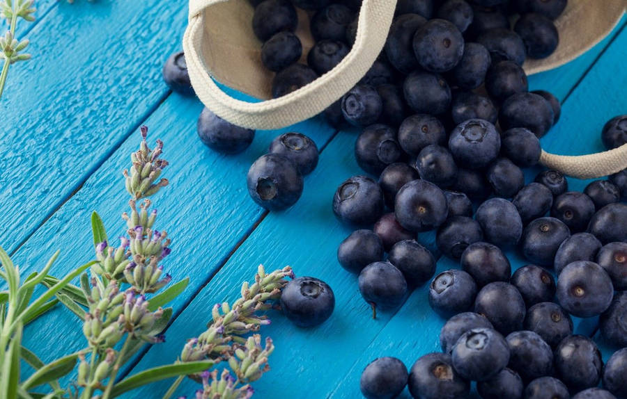 Large Blueberries From A Bag Wallpaper