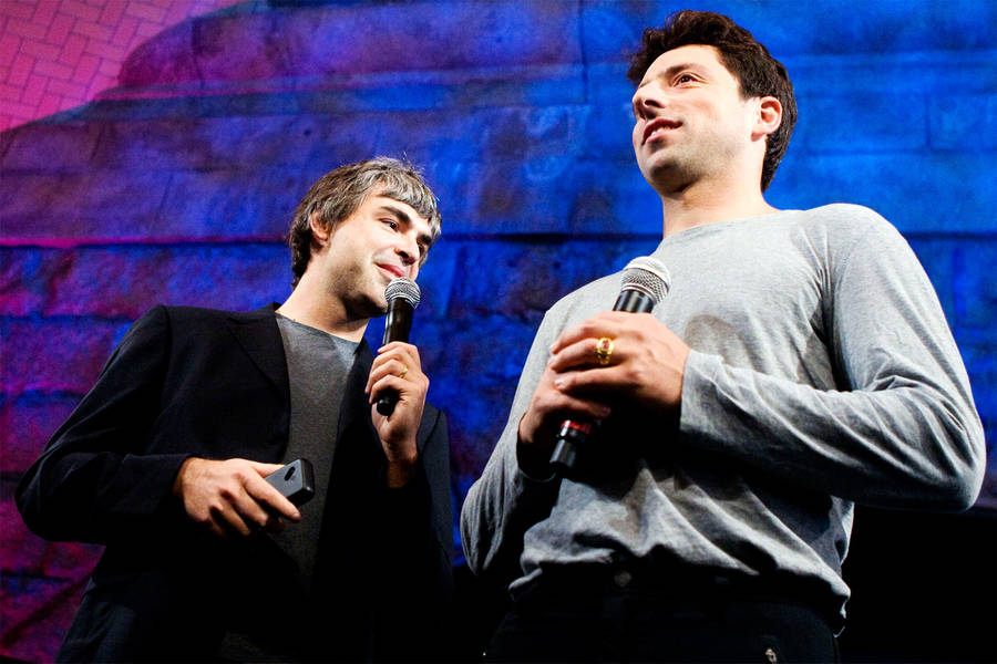 Larry Page Sergey Brin 2008 Photography Wallpaper