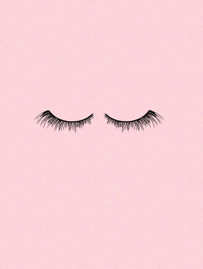 Lashes Plain Pink Wallpaper