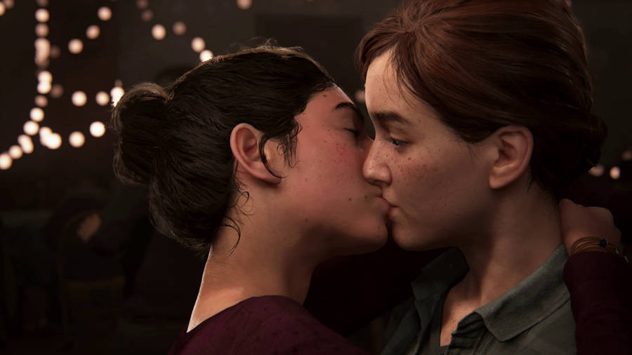 Last Of Us Women Kissing Wallpaper