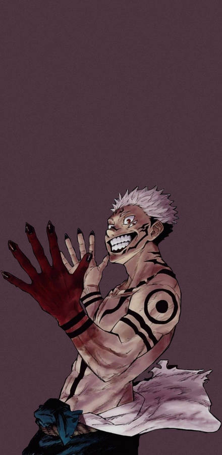 Laughing Ryomen Sukuna In Jujutsu Kaisen Wallpaper